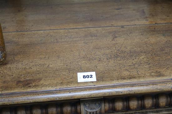 A French walnut desk, W.105cm